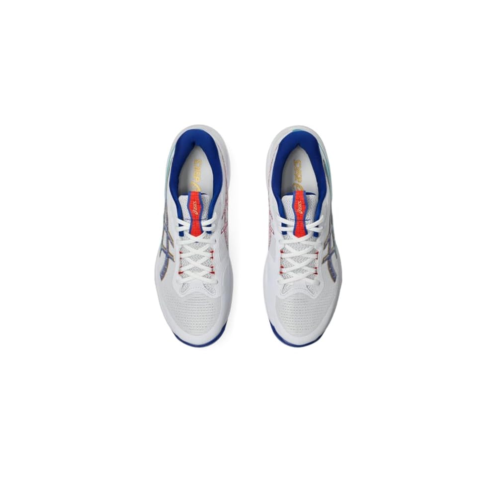 White/Asics Blue