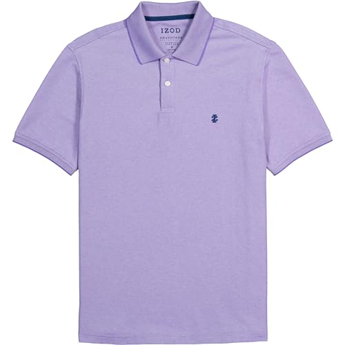 IZOD Men’s Big-and-Tall Advantage Performance Short-Sleeve Solid Polo Shirt, Dahlia Purple, 5X-Large