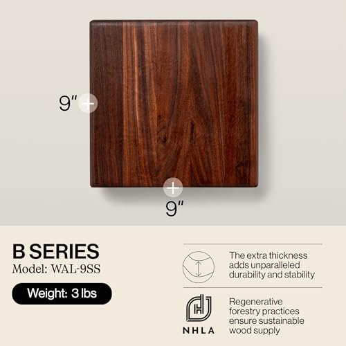 Walnut with Stainless Steel Feet