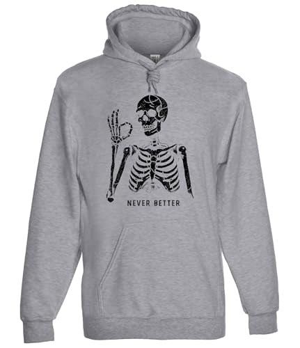 Have It Tall Men's Never Better Graphic Tall Hoodie Sport Gray XX-Large Tall