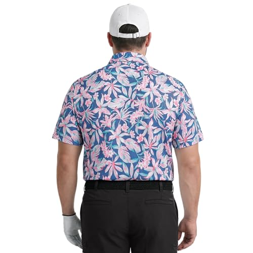 Bright Cobalt Blue Pink Floral