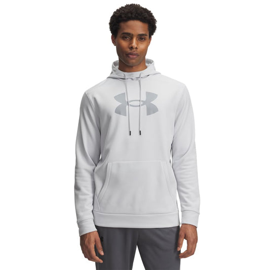 Under Armour Men's Armour Fleece Big Logo Hoodie, (015) Halo Gray / / Steel, X-Large Tall