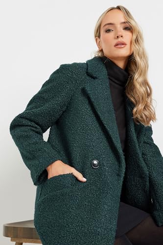 Long Tall Sally Lts Tall Boucle Wrap Midi Coat Green 6