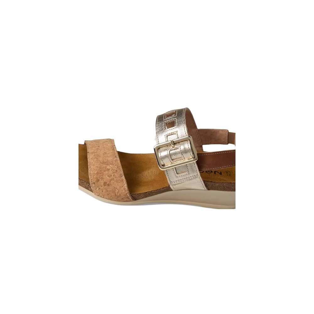Cork Leather/Radiant Gold Leather/Latte Brown L...