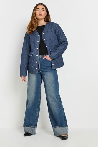 Long Tall Sally Lts Tall Denim Quilted Jacket Dark Blue 16