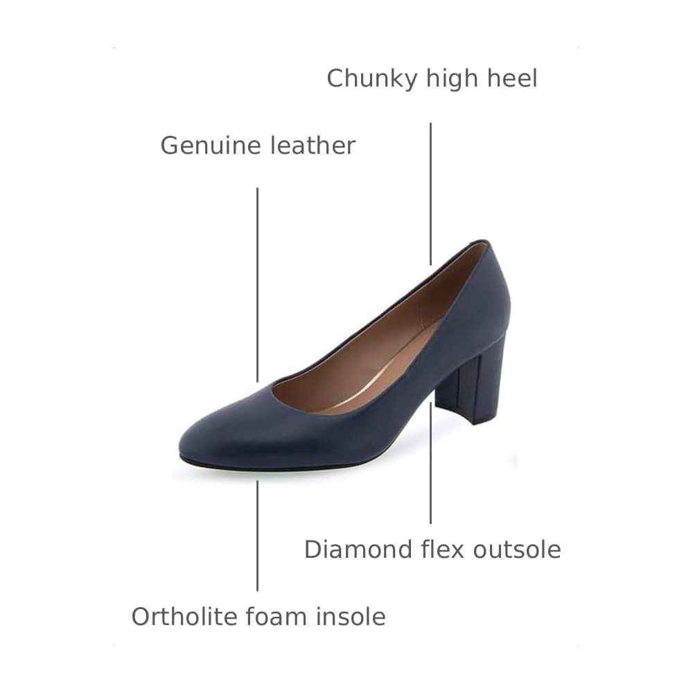 Navy Leather