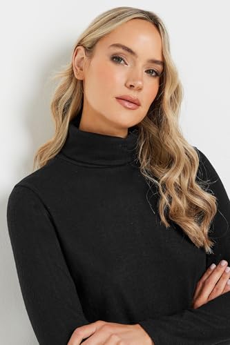 Long Tall Sally Lts Tall Women's Soft Touch Roll Neck Top Black 14
