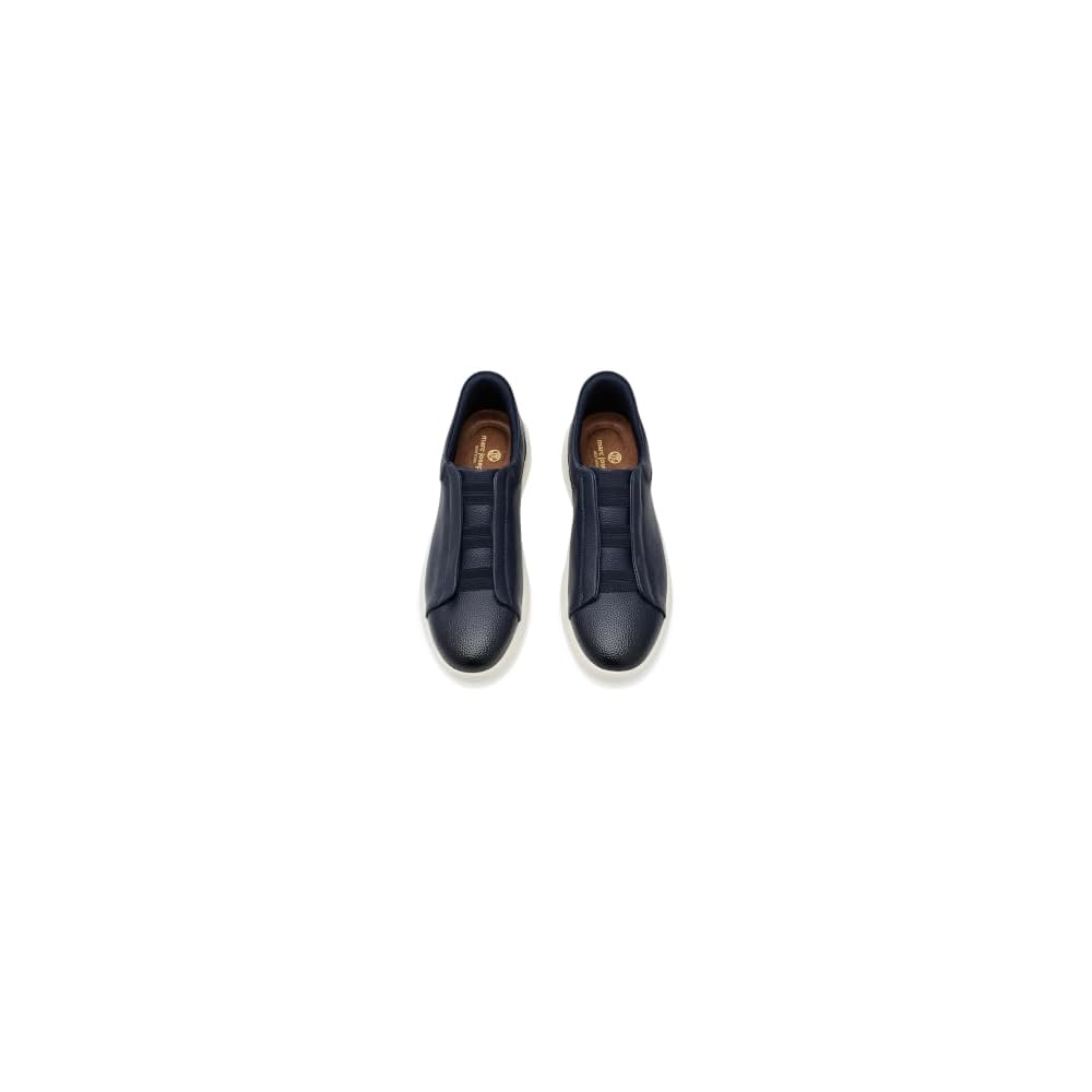 Navy Grainy Leather