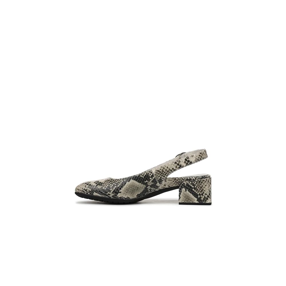 Cream Snake Embossed Leather