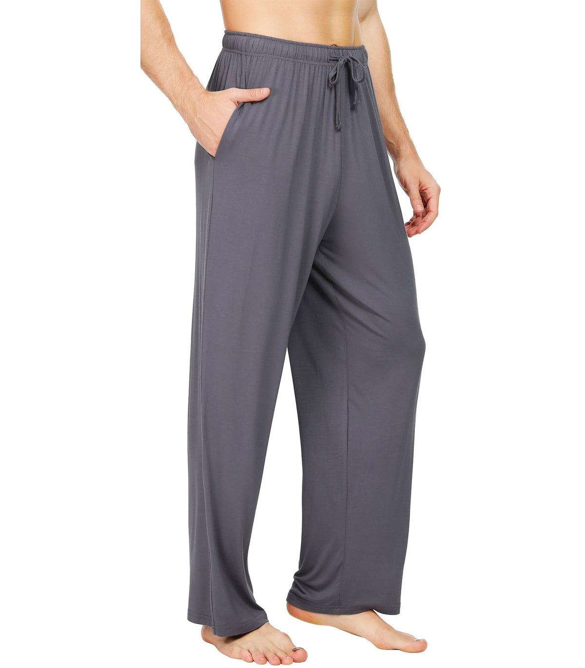 WiWi Mens Bamboo Pajama Pants Soft Sleep Bottoms