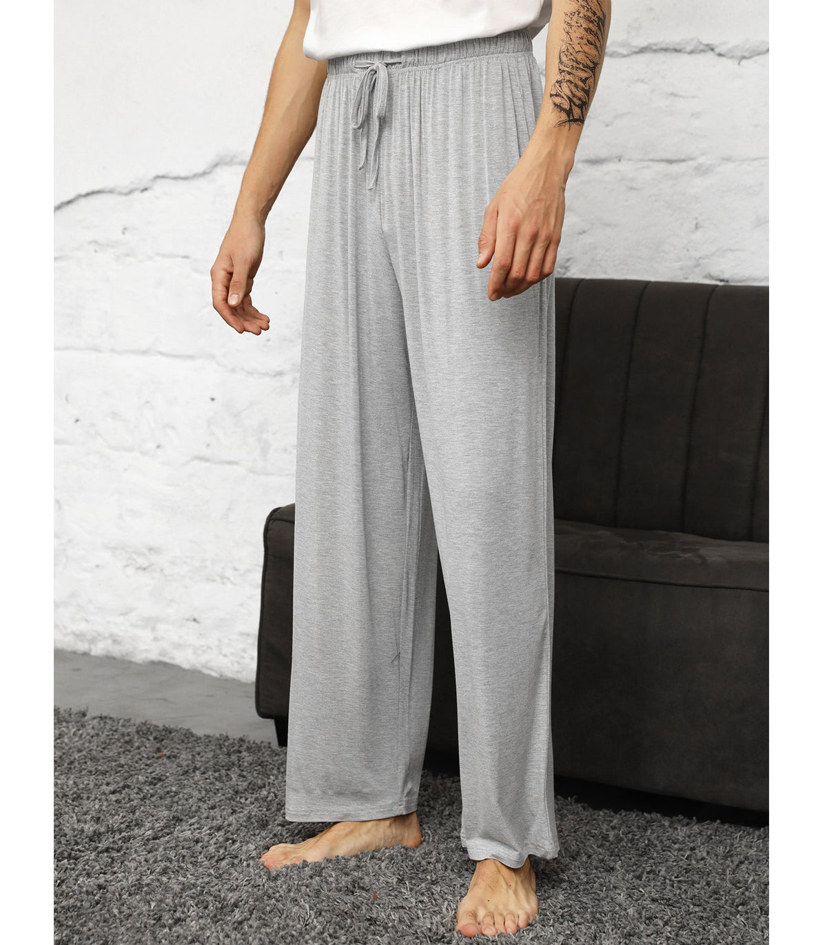 WiWi Mens Bamboo Pajama Pants Soft Sleep Bottoms