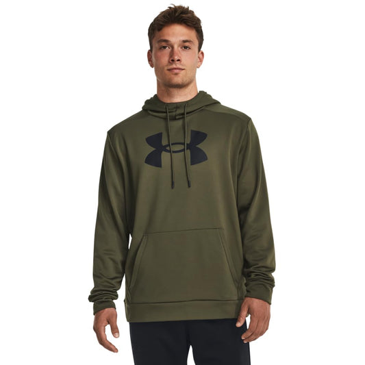 Under Armour mens Armour Fleece Big Logo Hoodie, (390) Marine OD Green / / Black, Large Tall