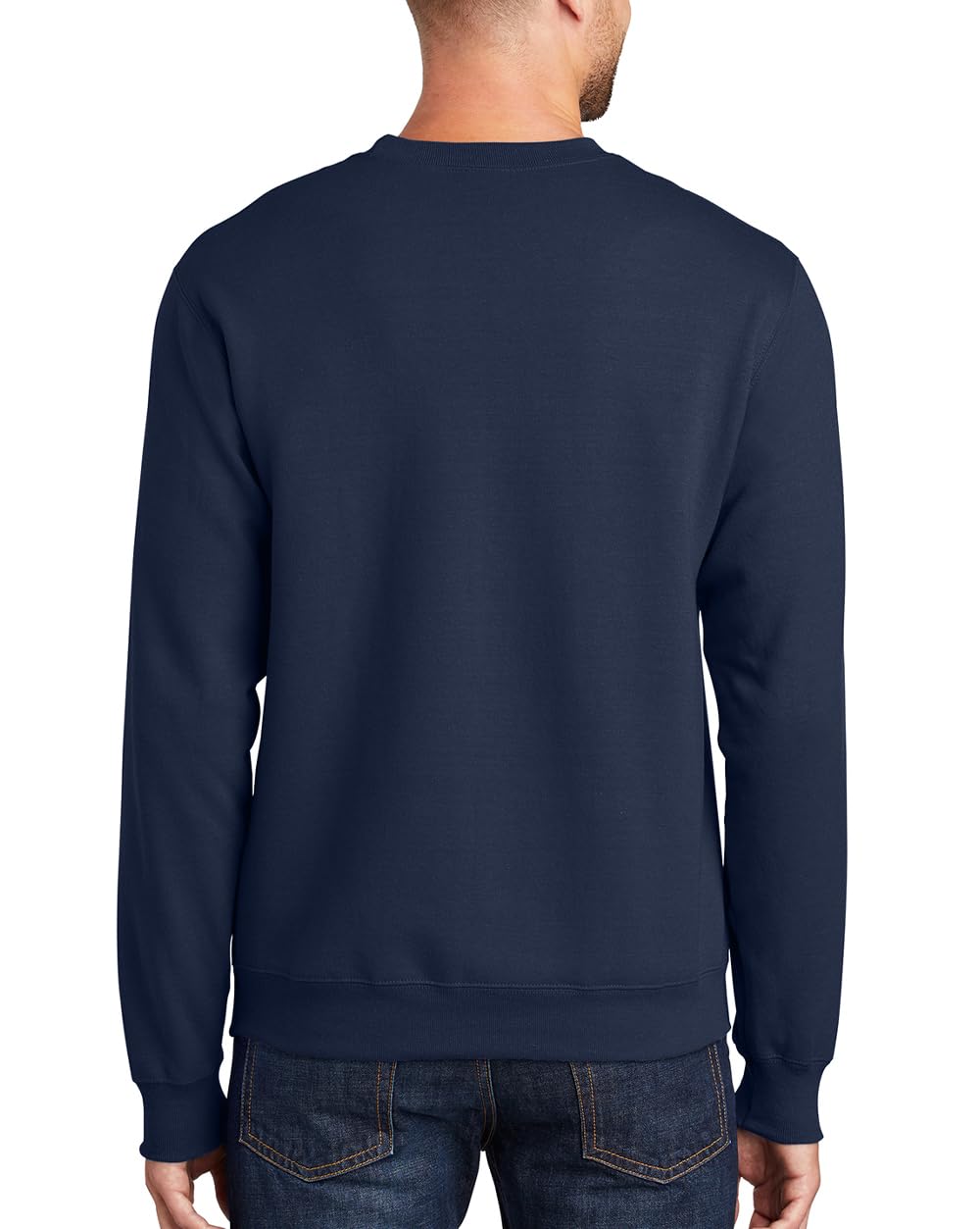 JustBlanks Fleece Sweatshirt for Men Tall Men’s Sweatshirt Crewneck Sweatshirt Relaxed-Fit Pullover Sweatshirt - Navy - 3XLT