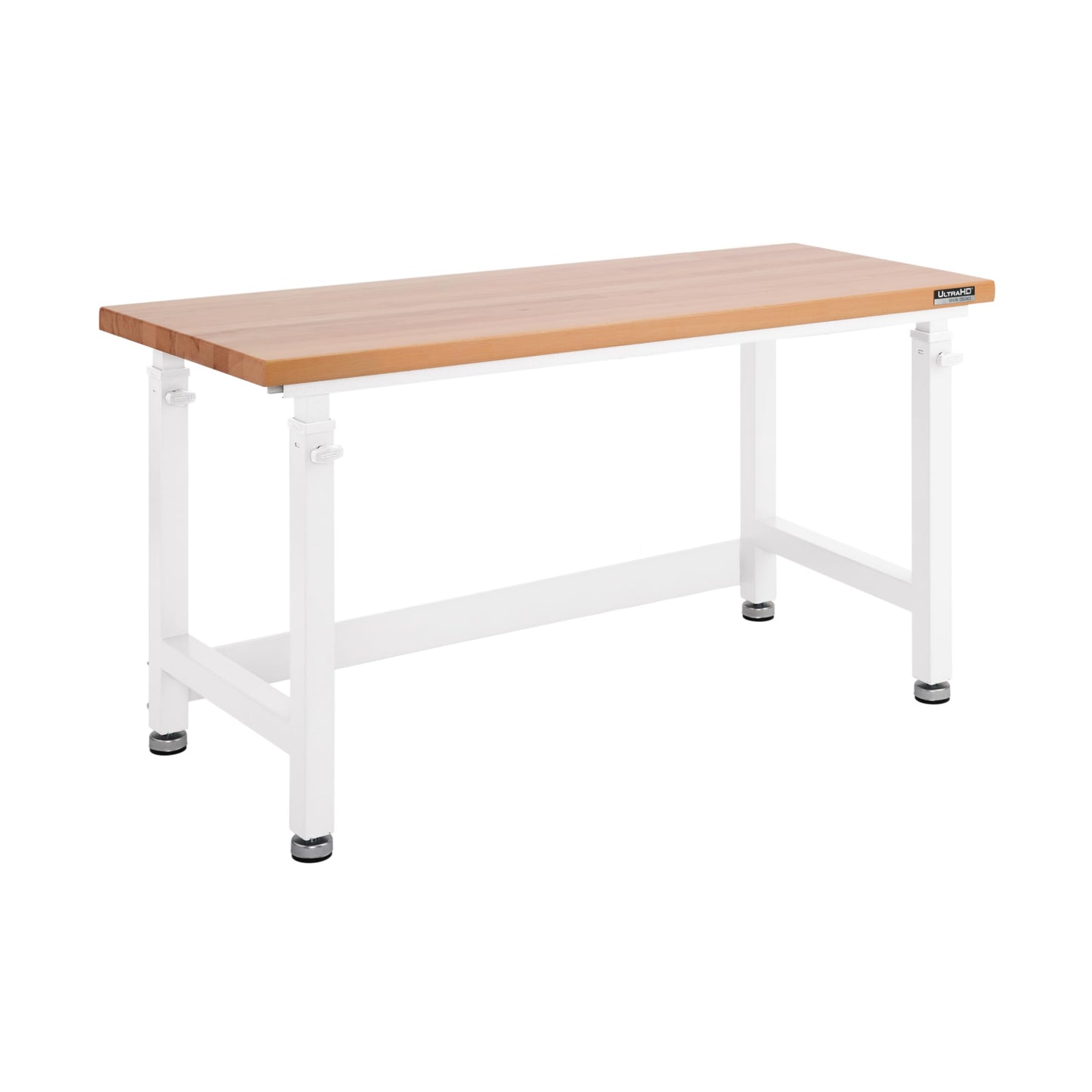 Seville Classics UltraHD Heavy Duty Workbench Table w/Solid Wood Top, 1000 lbs. Weight Capacity Workstation for Garage, Warehouse, Workshop, Granite, 60" W x 24" D x 28.5" to 42" H Desktop