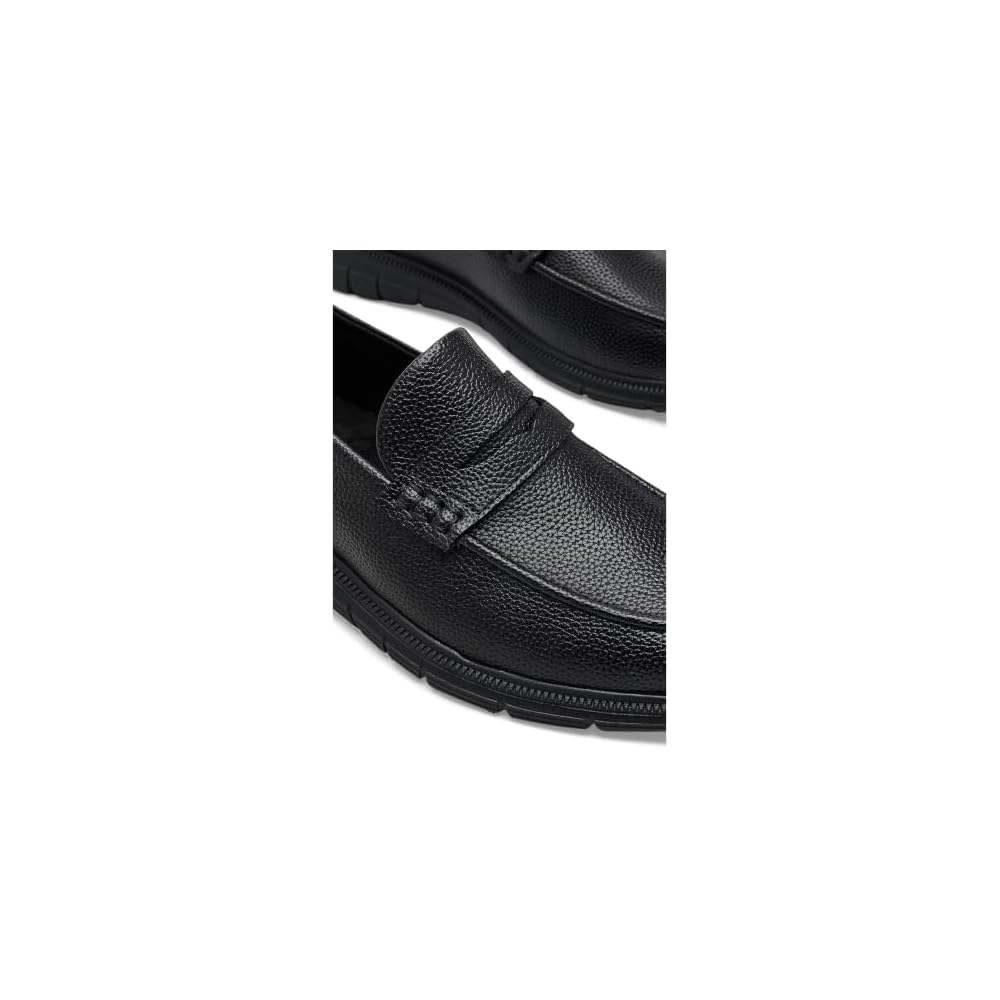 Black Grainy Leather/Black