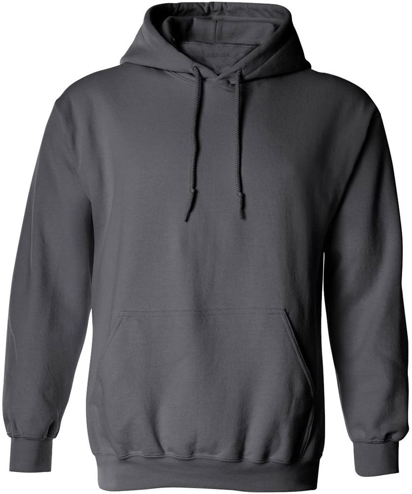 Joe's USA Big and Tall Hoodies for Men Pullover Hooded Sweatshirt-4XLT-Charcoal