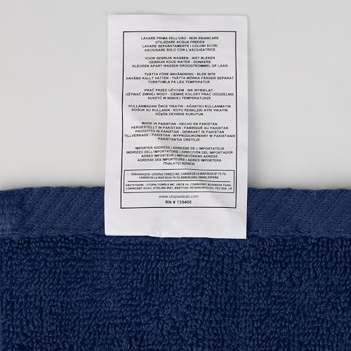 Utopia Towels Luxurious Jumbo Bath Sheet 2 Piece, 600 GSM, 35 by 70 Inches, 100% Ring Spun Cotton, Highly Absorbent and Quick Dry Extra Large Bath Towel, Super Soft Towel, Navy