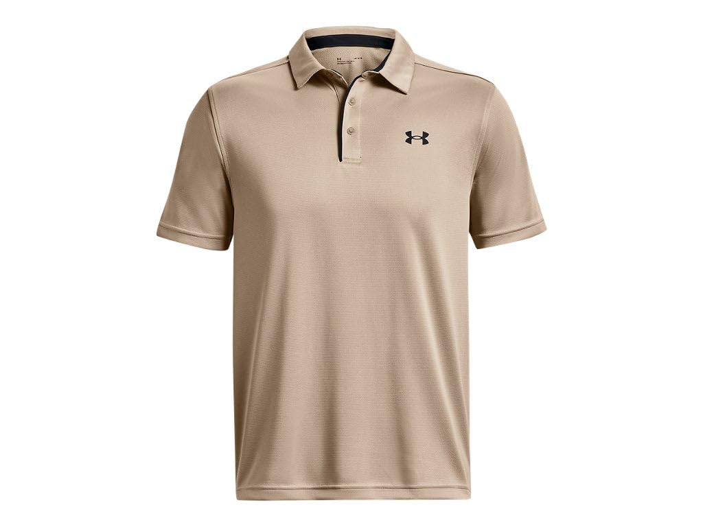 Under Armour Men's Tech Golf Polo, (236) Sahara / / Black, Large Tall