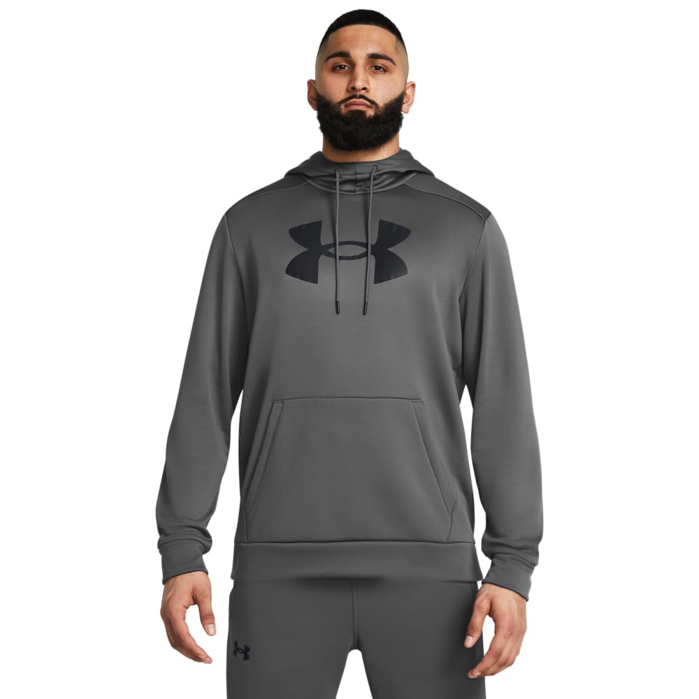 Under Armour Men's Armour Fleece Big Logo Hoodie, (025) Castlerock / / Black, X-Large