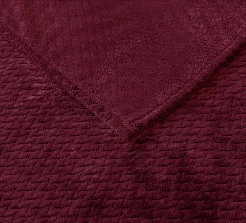 Jacquard Burgandy Red