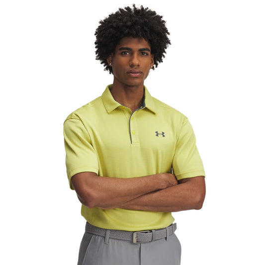 Under Armour Men's Tech Polo, Yellow Shade/Pitch Gray, LT