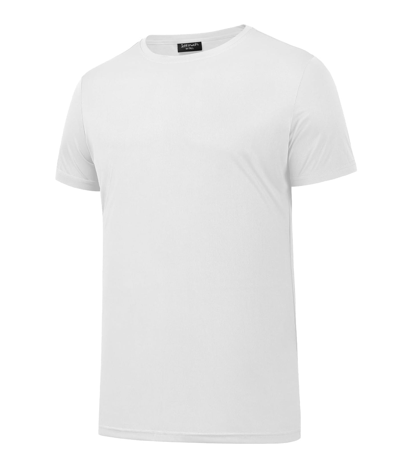 Idtswch Men's Tall T-Shirt Rash Guard UPF 50+ T-Shirt Quick Dry Swim Water Top Tee Short Sleeve Athletic Shirts white-3XL