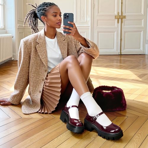 Burgundy-pat