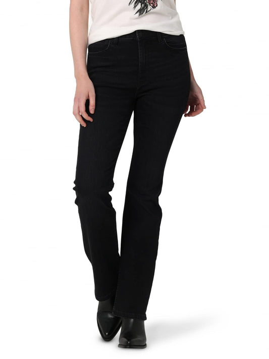 WranglerwomensHigh Rise Bold Boot Jean Black Wash