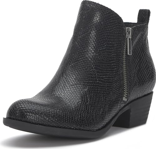 Black Snake Print Leather
