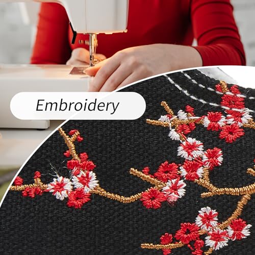 Black Embroidery Flower