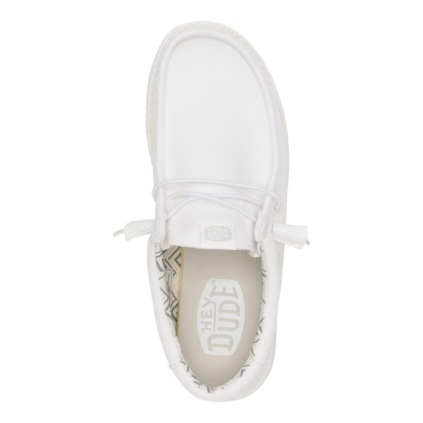 HEYDUDE Wally Stretch Canvas White/White Size 14, Men’s Shoes, Slip-on Loafers, Comfortable & Light-Weight