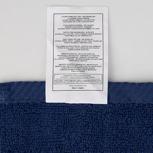 Utopia Towels Luxurious Jumbo Bath Sheet 2 Piece, 600 GSM, 35 by 70 Inches, 100% Ring Spun Cotton, Highly Absorbent and Quick Dry Extra Large Bath Towel, Super Soft Towel, Navy