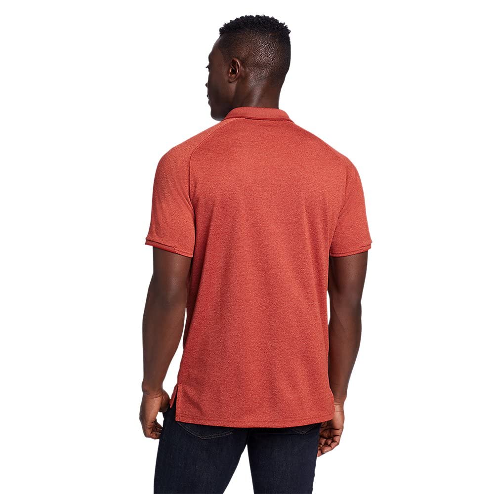 Eddie Bauer Men's Resolution Pro Short-Sleeve Polo Shirt 2.0, Maroon, Medium, Tall