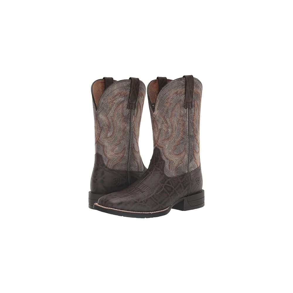 Chocolate Elephant Print/Crinkled Grey