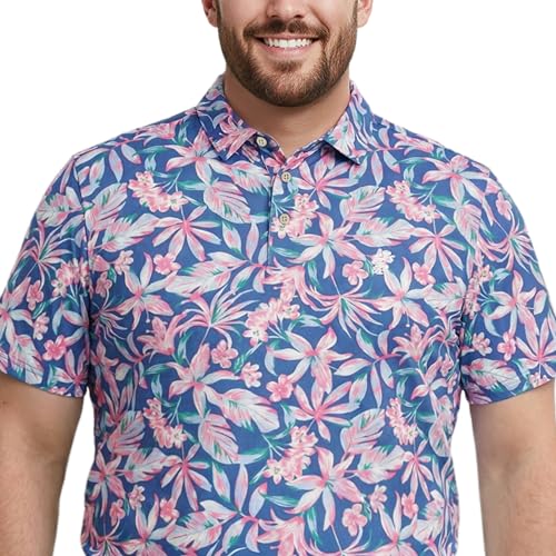 Bright Cobalt Blue Pink Floral
