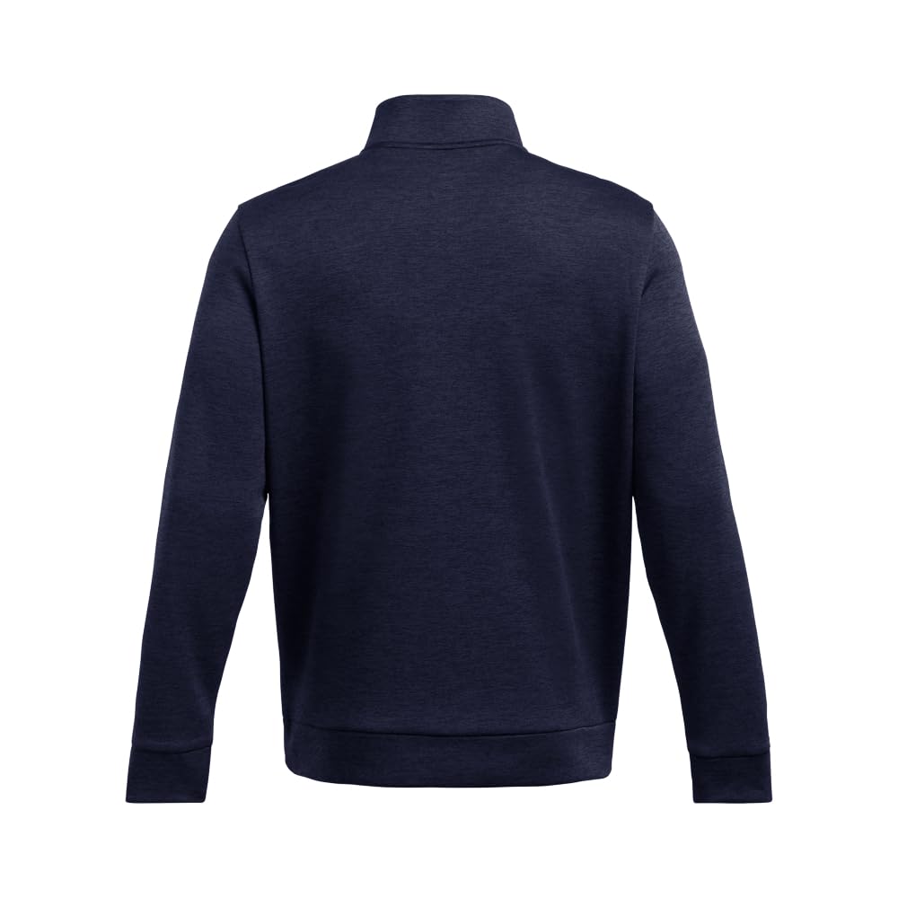 Under Armour Men's Armour Fleece Twist Quarter Zip, (410) Midnight Navy / / Black, Large
