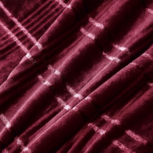 Checkered Burgandy Red