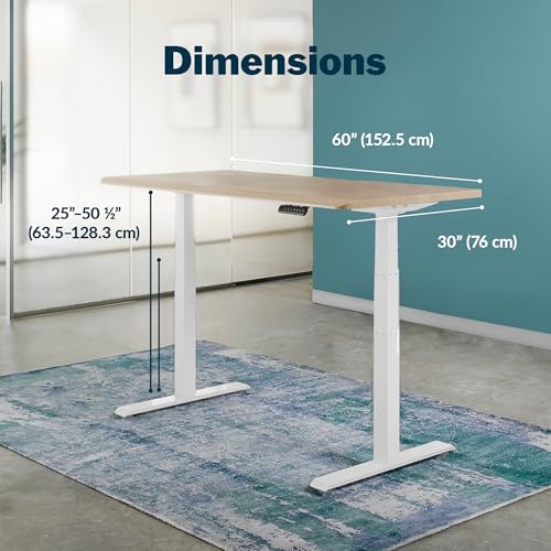 Light Wood Top / White Legs