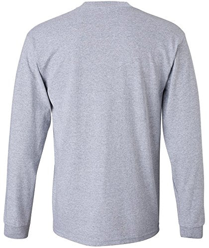 Ath Heather / Black 100% Cotton Long Sleeve Tee