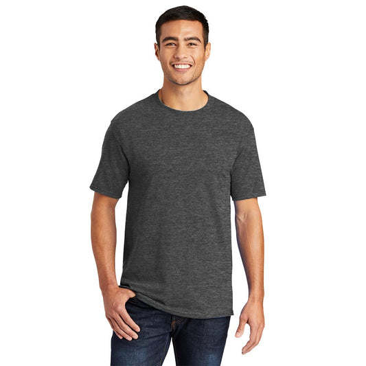 PORT AND COMPANY Tall 50/50 Cotton/Poly Tshirts (PC55T) Dark Heather Grey, 3XLT