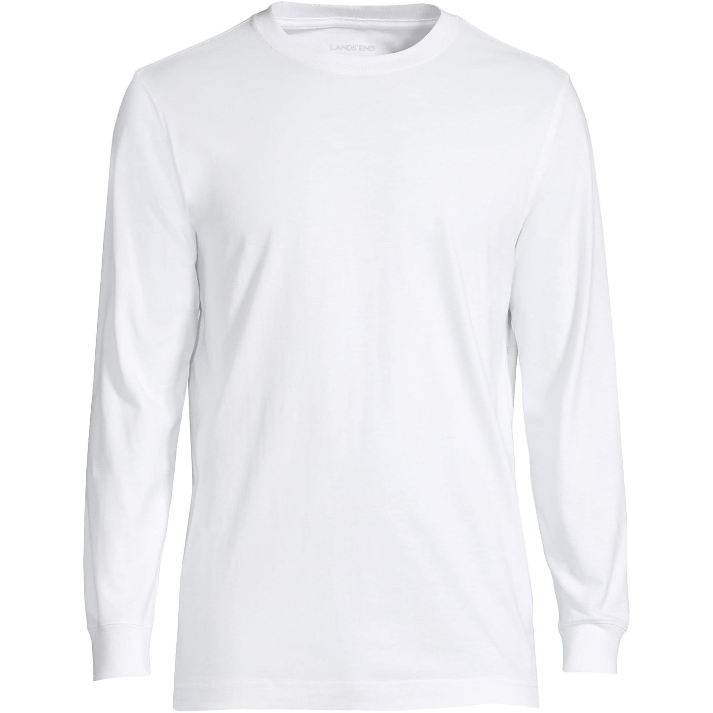 Lands' End Mens Long Sleeve Super-T Tee White Tall X-Large