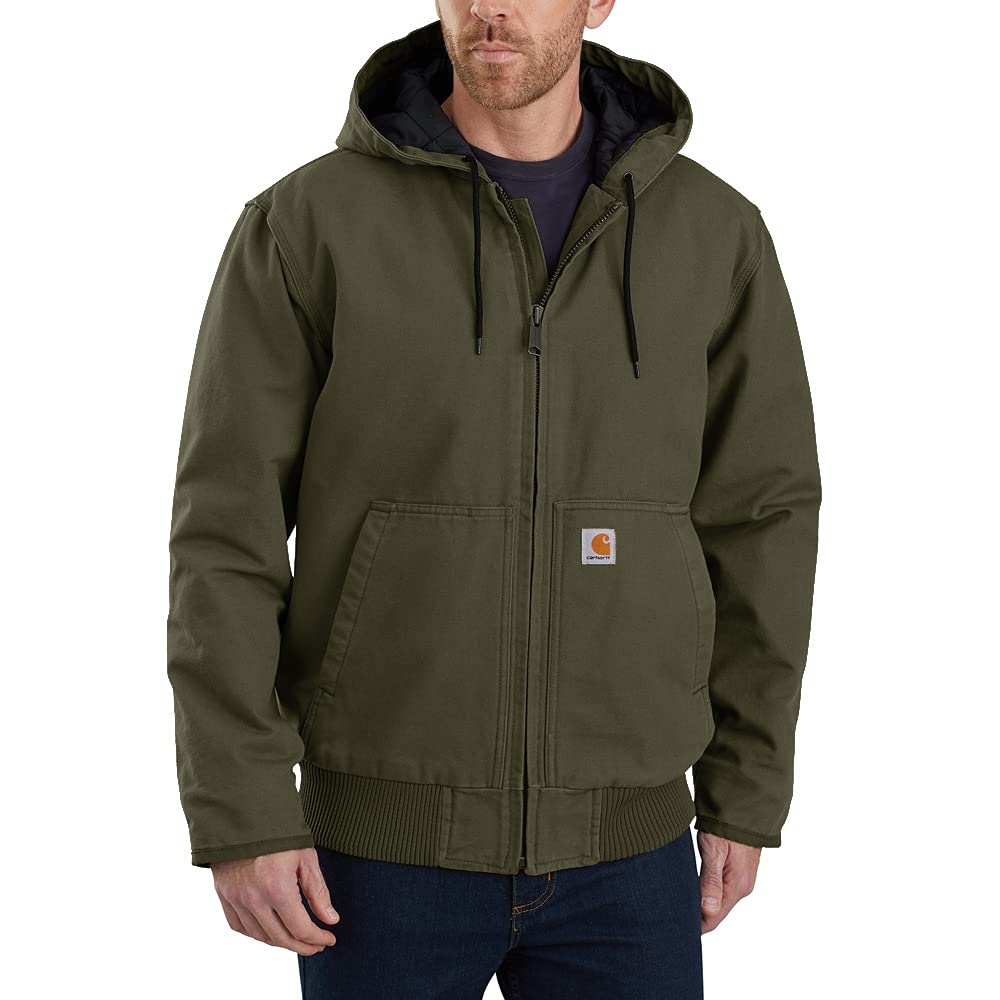 Carhartt mens Active Jacket J130 (Big & Tall) Work Utility Outerwear, Moss, 4X-Large Tall US