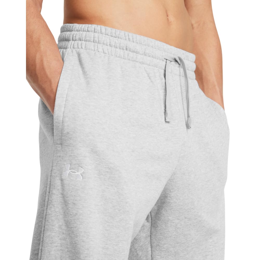 Under Armour Men's Rival Fleece Pants, (011) Mod Gray Light Heather / / White, 4X-Large Tall