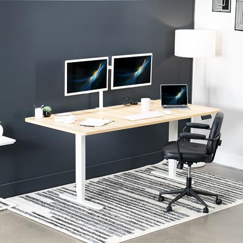 Light Wood Top / White Frame