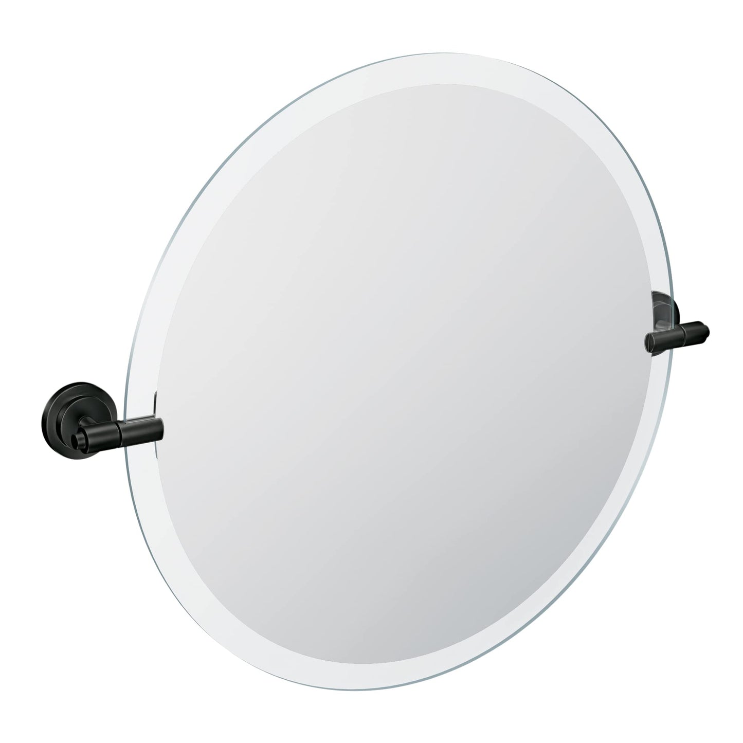 Moen DN0792BL Iso 22-Inch x 22-Inch Frameless Pivoting Bathroom Tilting Mirror, Matte Black