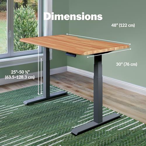 Butcher Block Top / Slate Legs