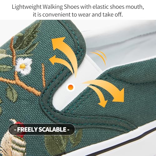 Dark Green Embroidery
