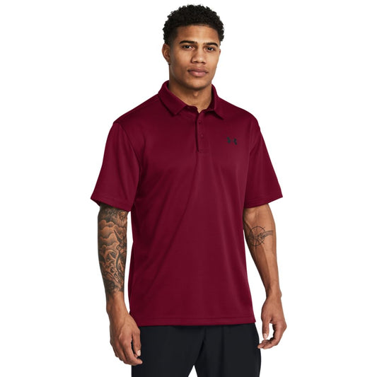 Under Armour Men's Tech Golf Polo, (625) Cardinal / / Black, XX-Large Tall