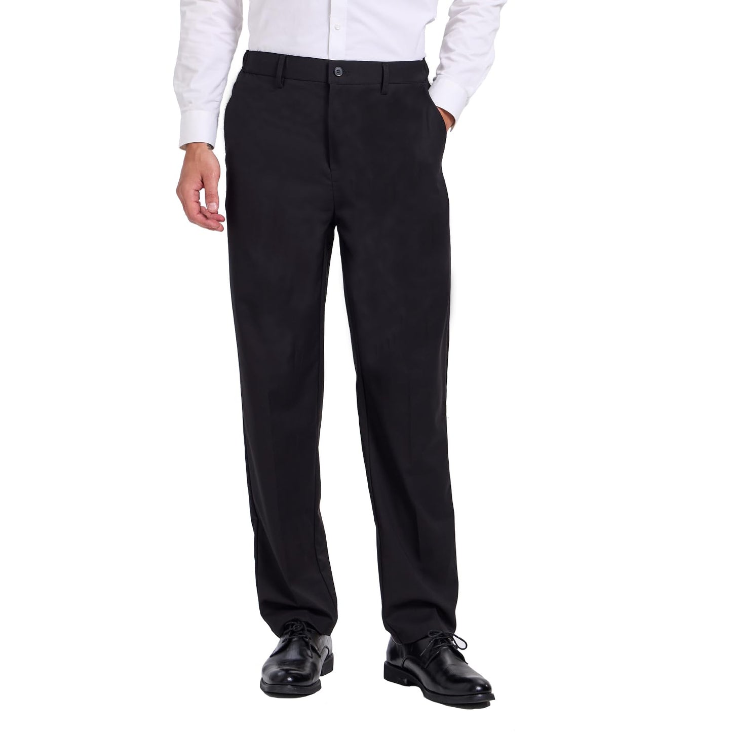 Tall Men's 36"/38" Inseam Classic Dress Work Pants Black