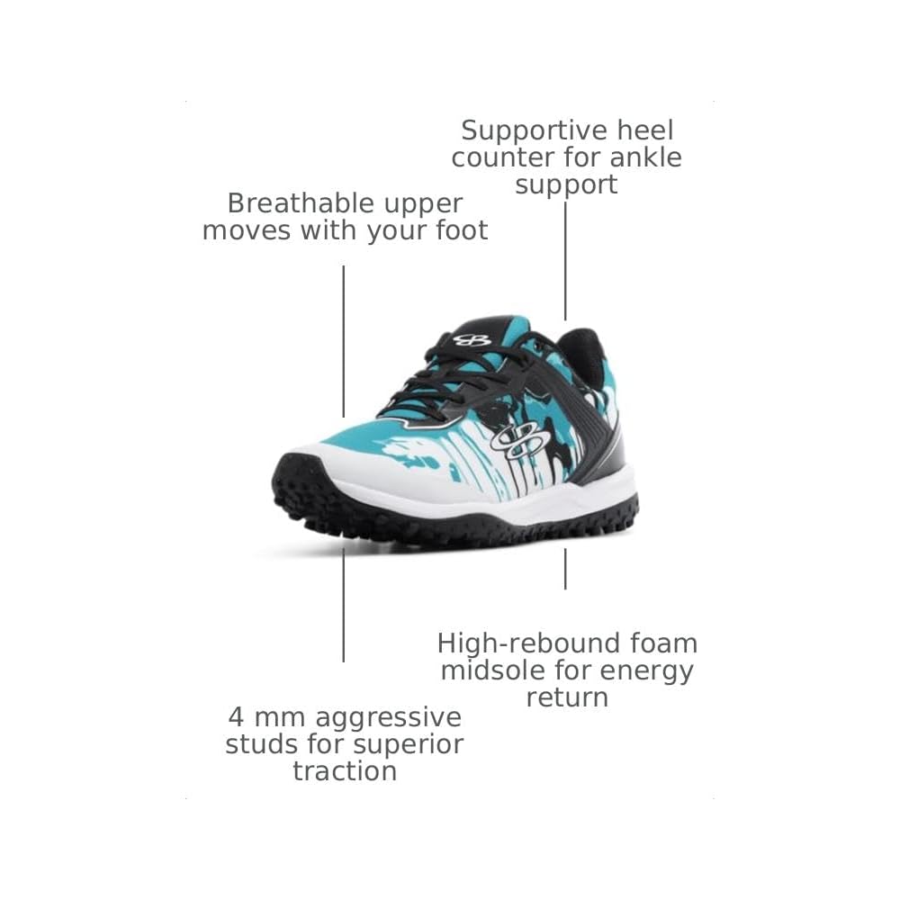 Black/Teal/White/Black